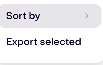 Close-up of the Audience menu with the Export selected option.